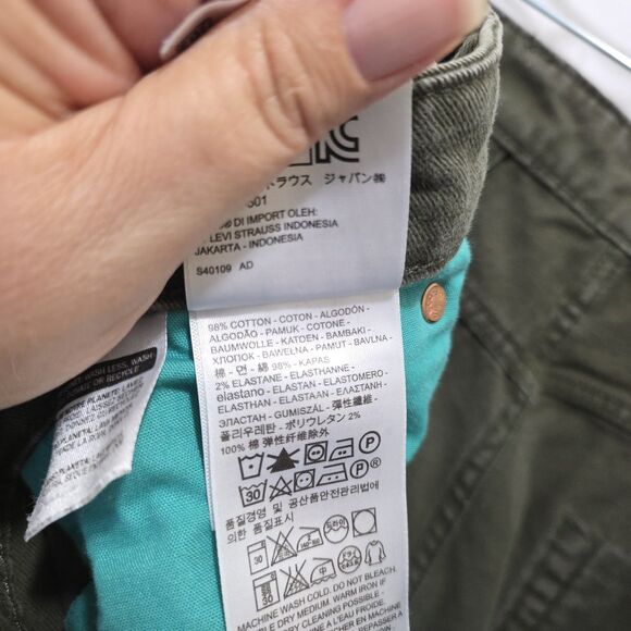 LEVI'S 511 Denim Jeans Pant Olive Green Stretch Men's 38 X 30 CW-3516 Streetwear - Picture 13 of 14